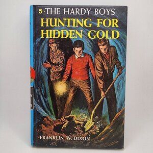 Vintage "The Hardy Boys: Hunting for Hidden Gold" Book #5 Published in 1963